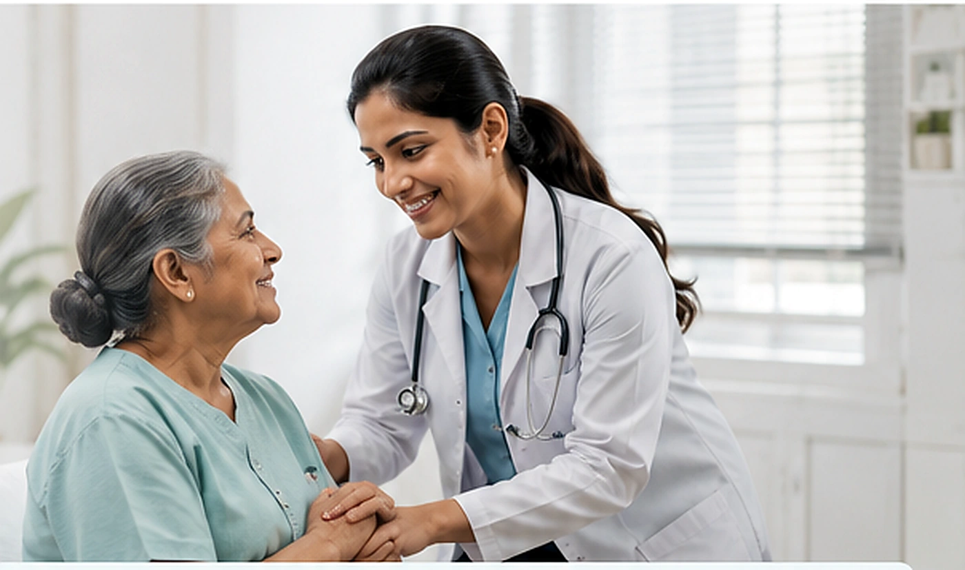 Doctor discussing care options with a patient