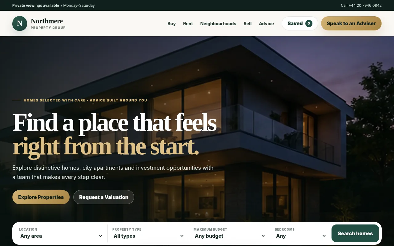 Northmere property search website